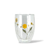 Double Walled Floral Tumbler Glasses
