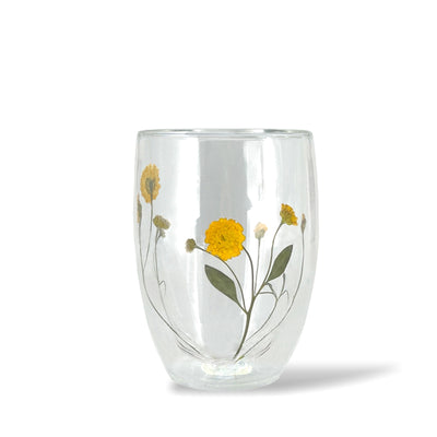 Double Walled Floral Tumbler Glasses