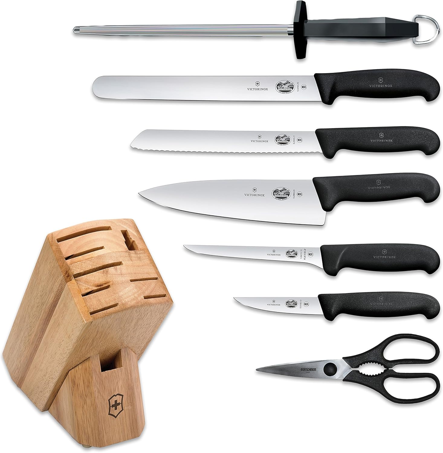 Victorinox 8 -Piece Fibrox Knife Block Set