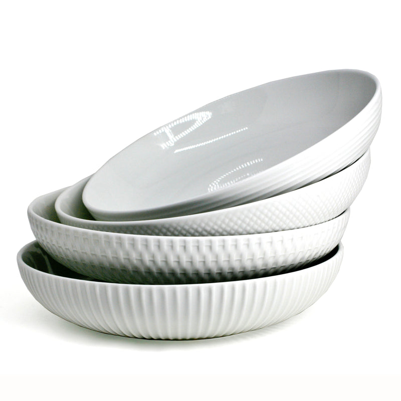 Textured Shallow Bowl
