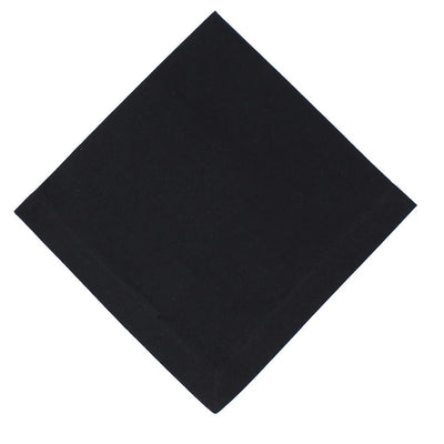 Mahogany Solid Black Cloth Napkins - Set of 4