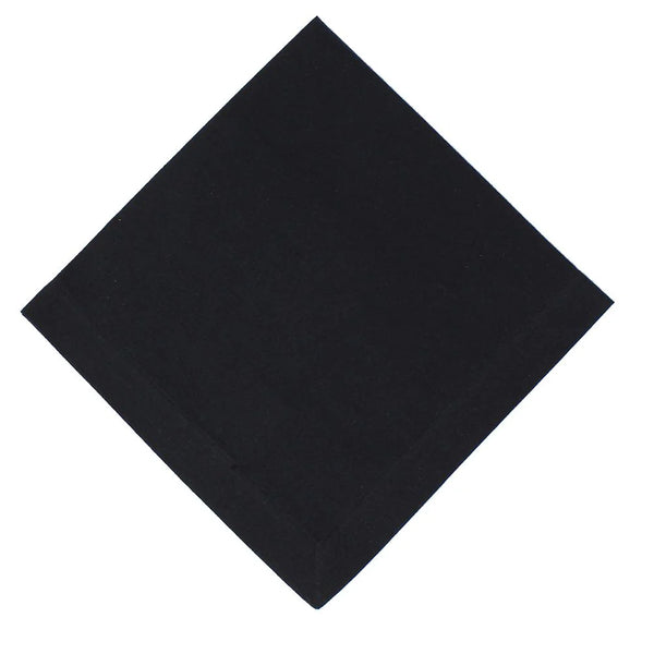 Mahogany Solid Black Cloth Napkins - Set of 4