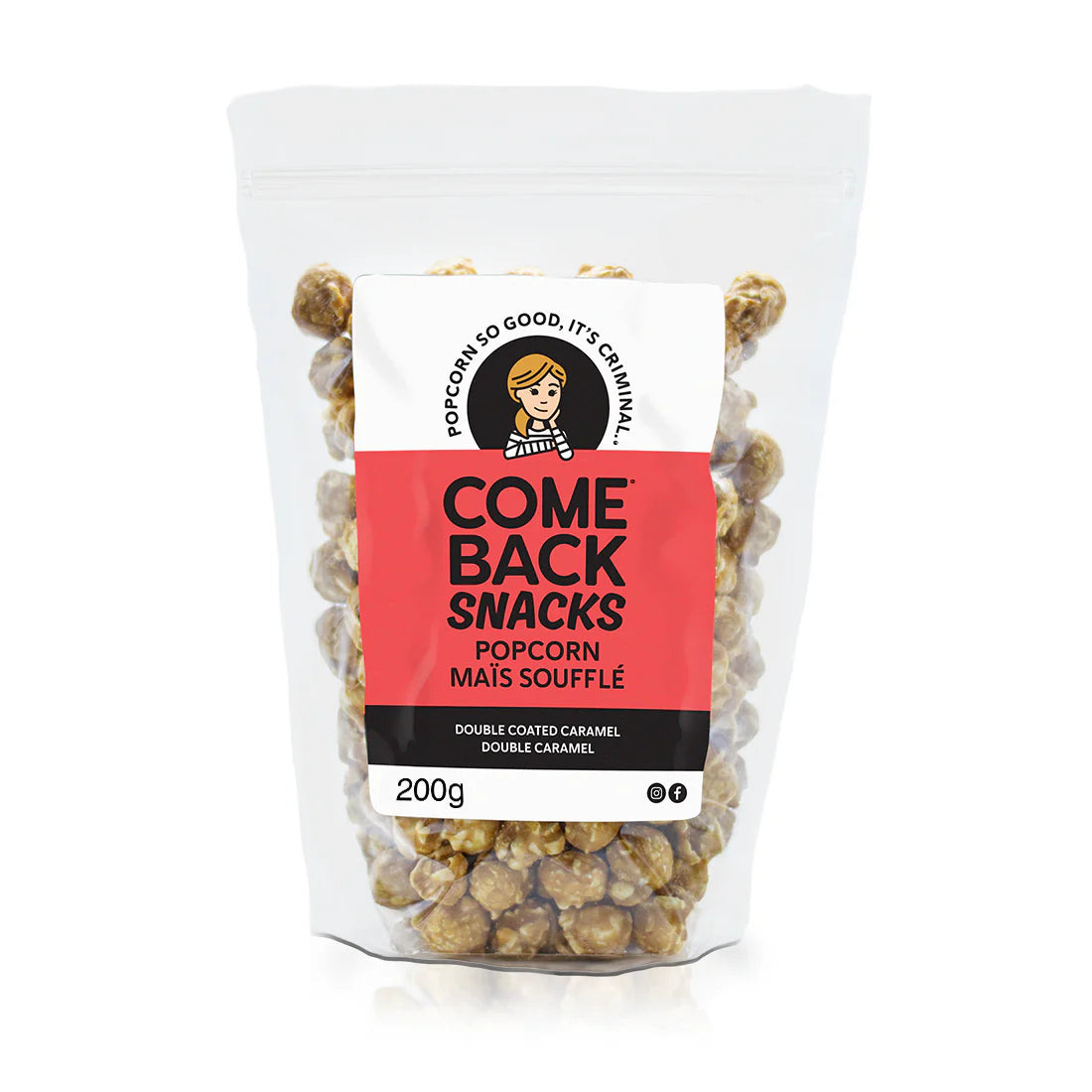 Comeback Snacks Double Coated Caramel Popcorn