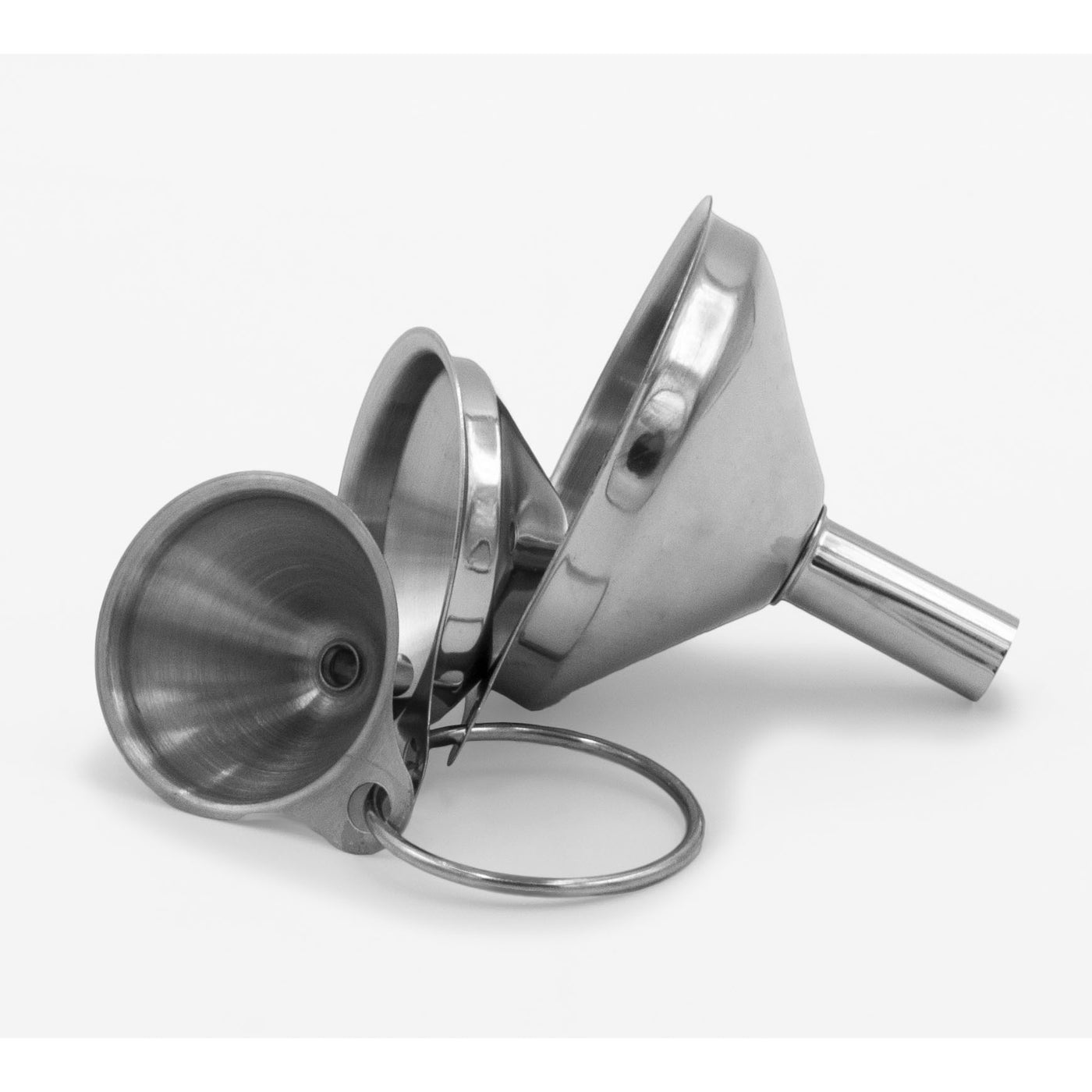 Kitchen Basics 3pc Funnel Set Stainless Steel