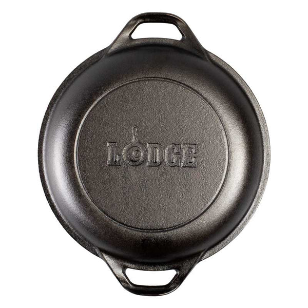 Lodge 5 qt Cast Iron Double Dutch Oven