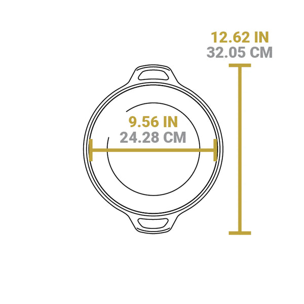 Lodge 5 qt Cast Iron Double Dutch Oven
