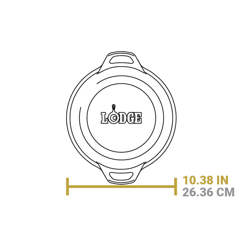 Lodge 5 qt Cast Iron Double Dutch Oven