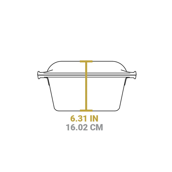 Lodge 5 qt Cast Iron Double Dutch Oven