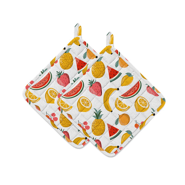 Fruit Medley Pot Holders - Set of 2