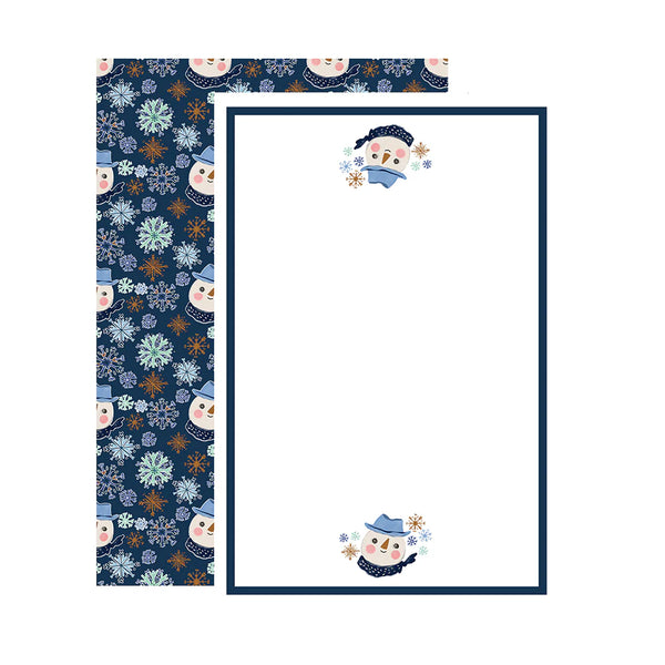 Mahogany Snowman and Snowflakes Printed Kitchen Towel