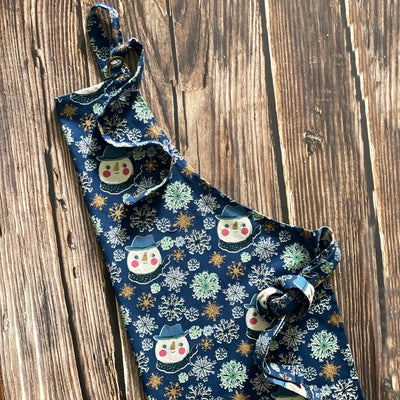Mahogany Snowman and Snowflakes Apron