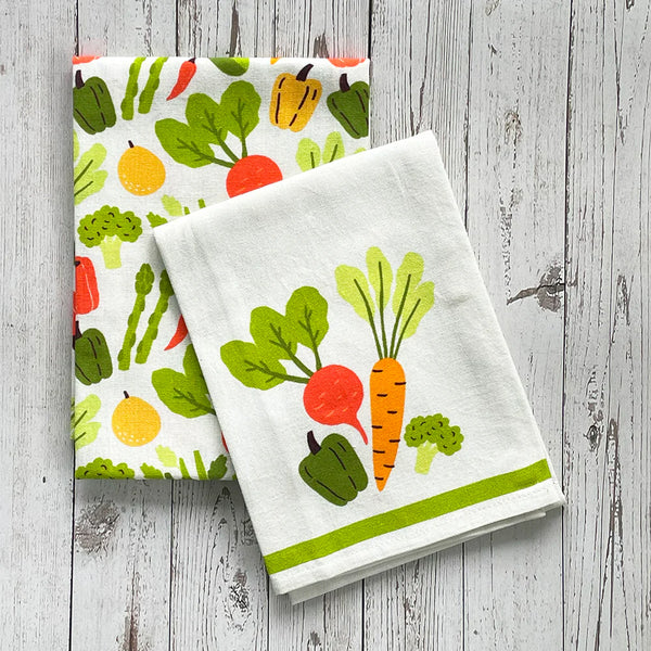 Market Veggies Kitchen Towel - Set of 2