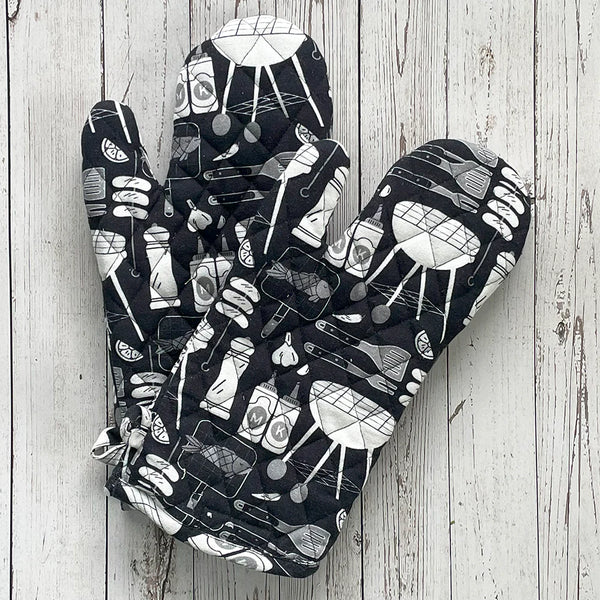 BBQ Grill Oven Mitts - Set of 2