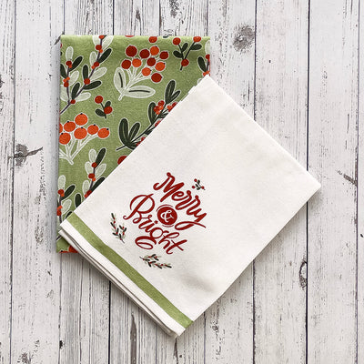Mahogany Be Merry Printed Kitchen Towel