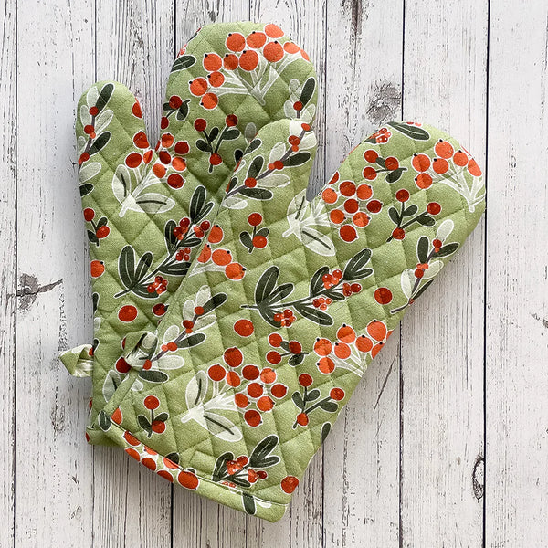 Mahogany Be Merry Mitt - Set of 2