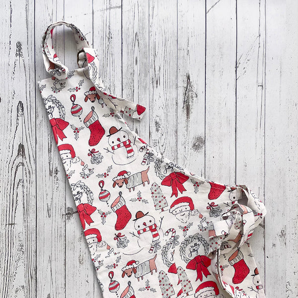 Mahogany Holly Jolly Apron