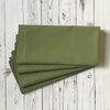 Mahogany Solid Green Cloth Napkins - Set of 4
