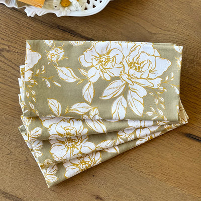 Mahogany Moss Cloth Napkins - Set of 4