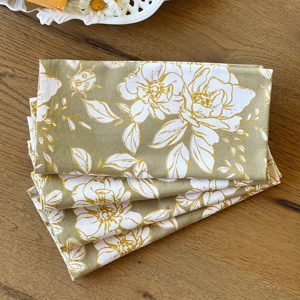 Mahogany Moss Cloth Napkins - Set of 4