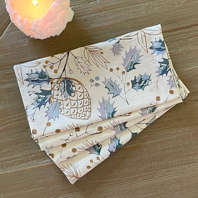 Mahogany Holly Cloth Napkins - Set of 4