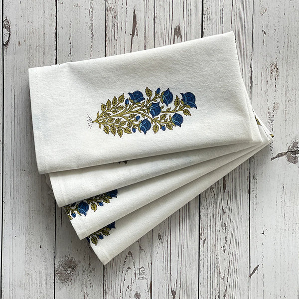 Mahogany Floral Cloth Napkins - Set of 4