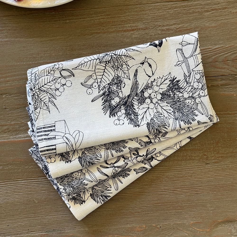 Mahogany Holiday Celebration Cloth Napkins - Set of 4