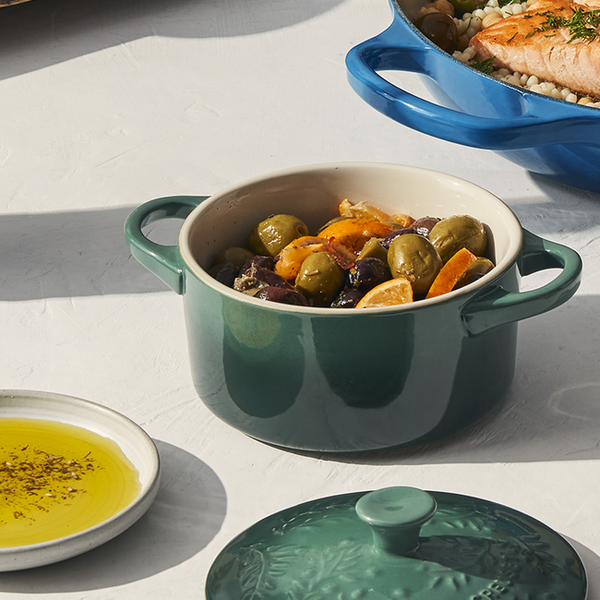 Le Creuset Olive Branch Small Round Cocotte - 0.7L