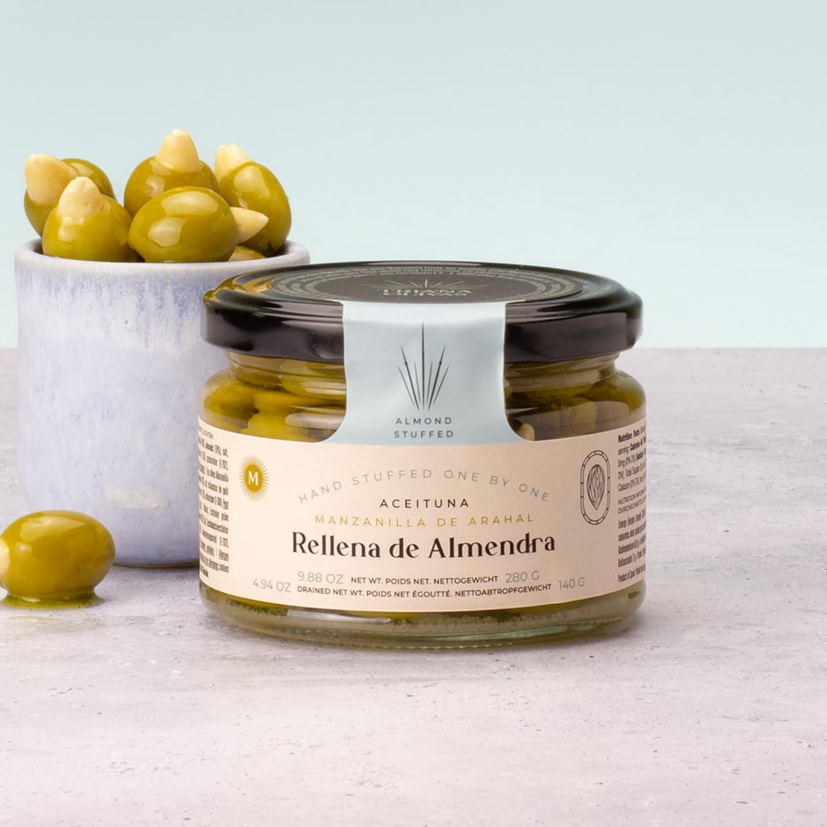 Triana Almond Stuffed Manzanilla Olives - 140g