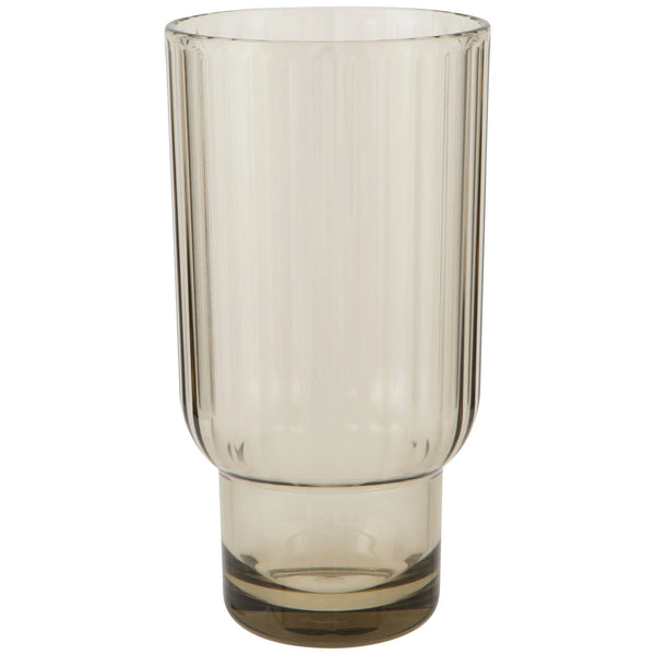 Acrylic Fluted Highball Glass - Olive Green