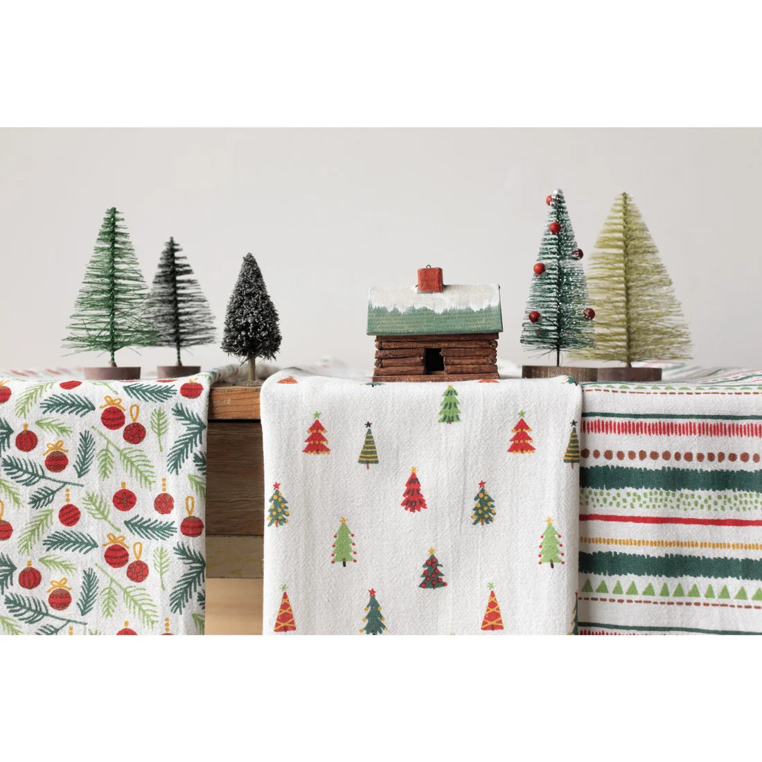 Merry And Bright Baker's Floursack Dishtowels - Set of 3