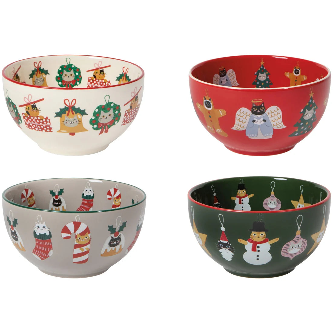 Bauble Cats Christmas Bowls