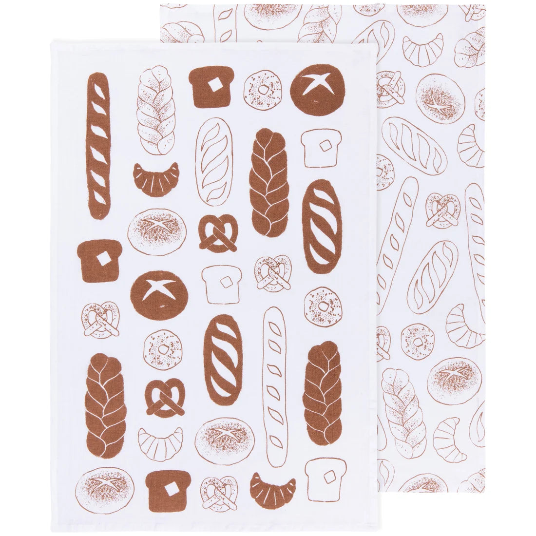 Boulangerie-Chestnut Printed Floursack Dishtowel Set