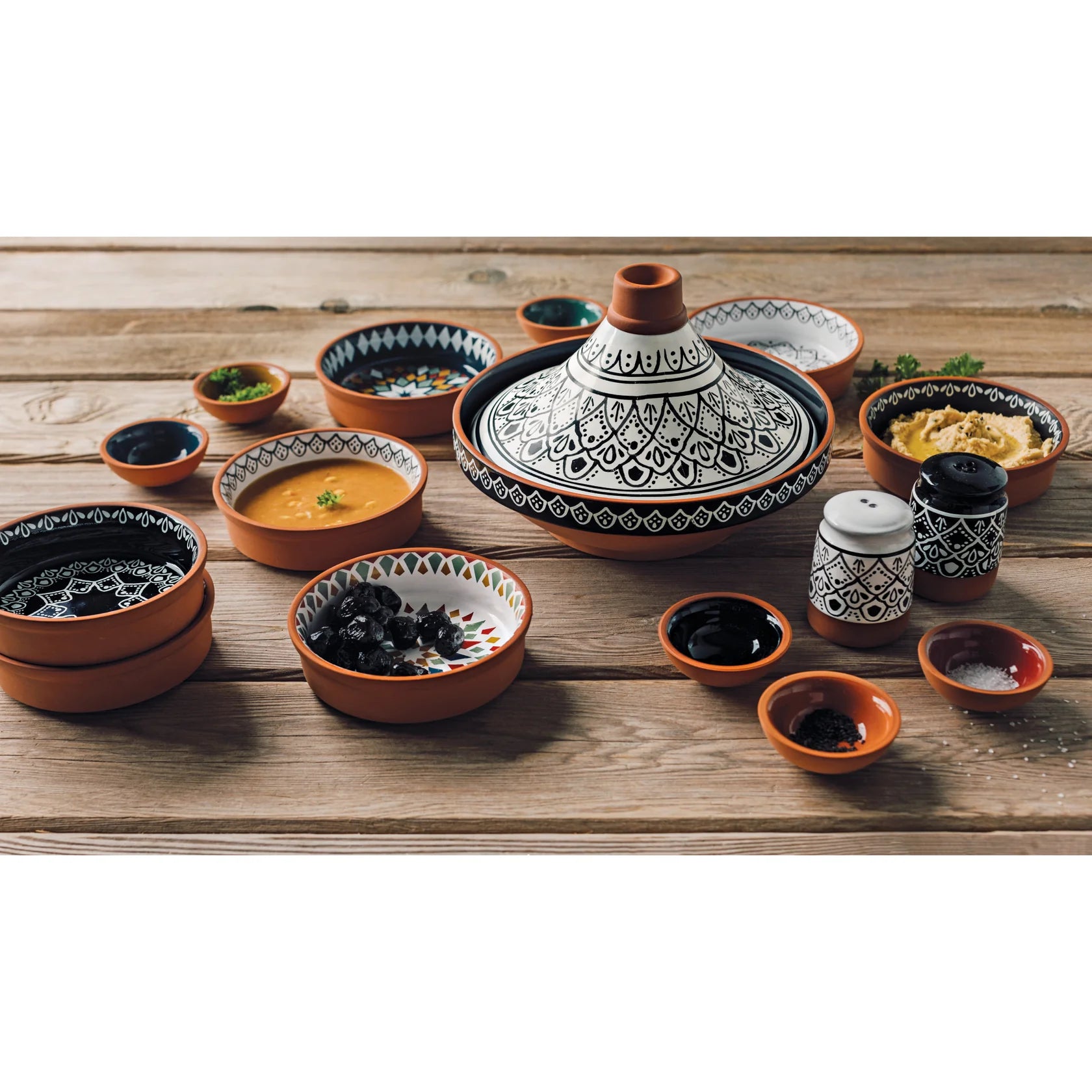 Kaleidoscope Terracotta Pinch Bowls - Set of 6