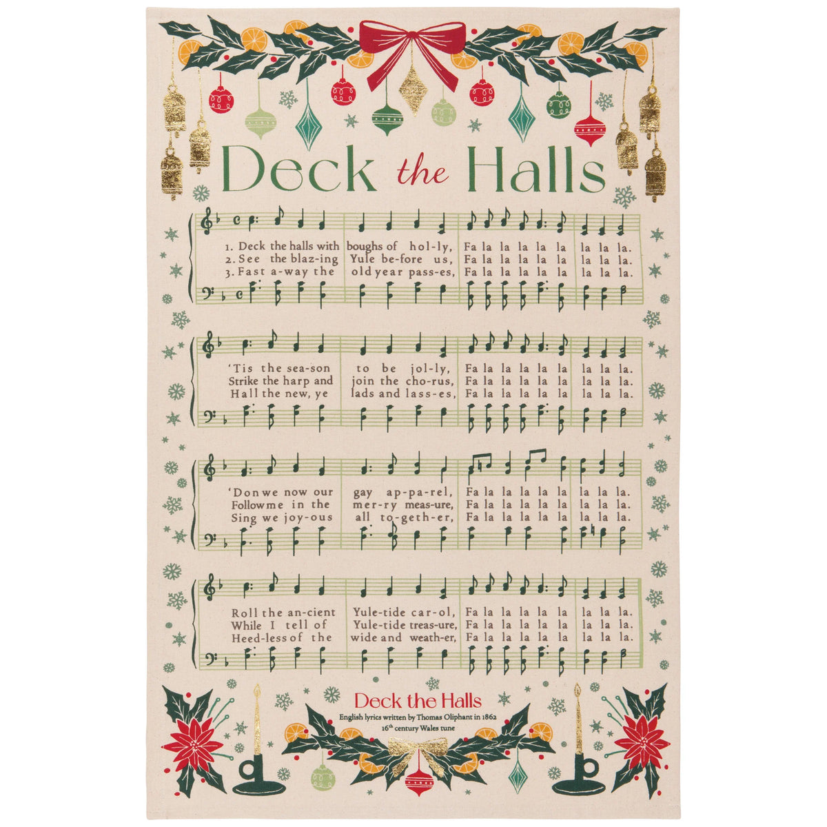 Christmas Carol Dishtowel