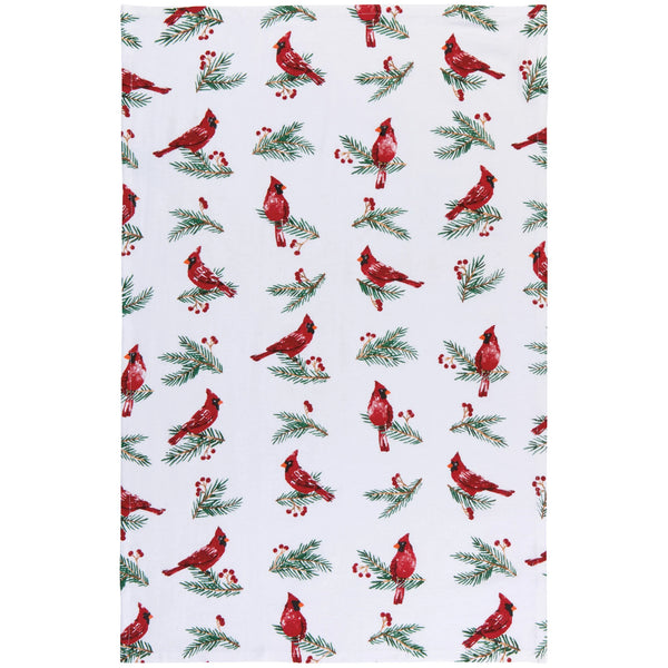 Birds & Boughs Christmas Floursack Dishtowels - Set of 3
