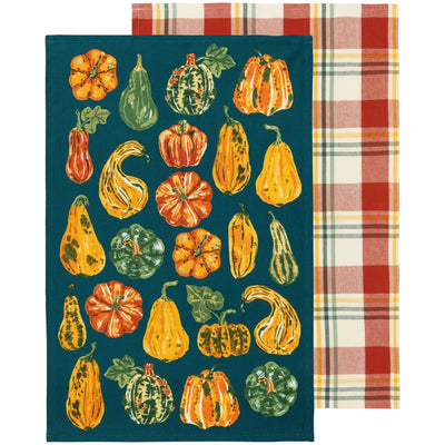 Harvest Gourds Dishtowels - Set of 2