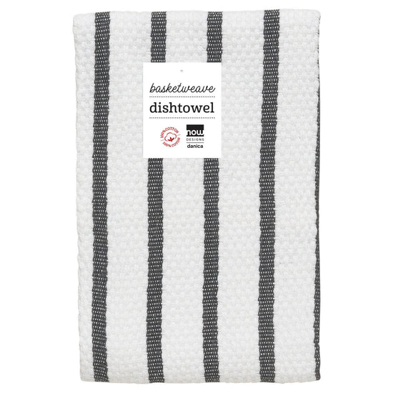 Basketweave Dish Towel - Black