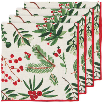 Winterberry Printed Napkins - Set of 4
