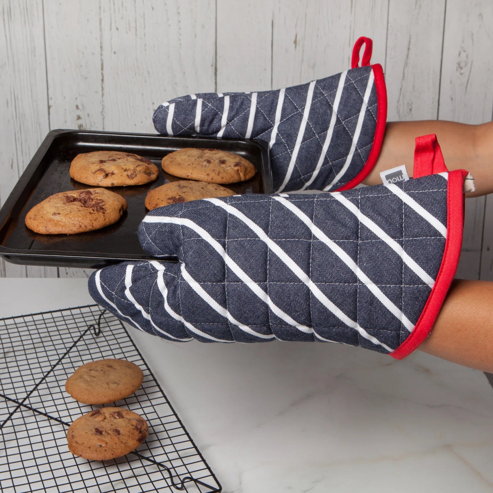 Superior Butcher Stripe Oven Mitt