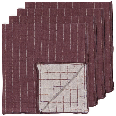 Ash Plum Double Weave - Set of 4