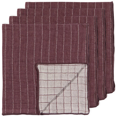 Ash Plum Double Weave - Set of 4