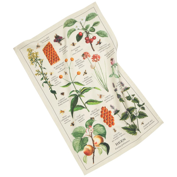 Bee Varieties Fine Print Dishtowel