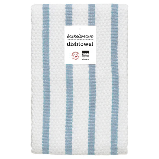 Basketweave Dish Towel - Slate Blue