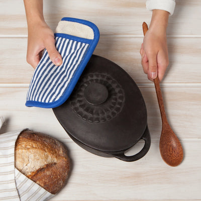 Superior Blue Narrow Stripe Potholder