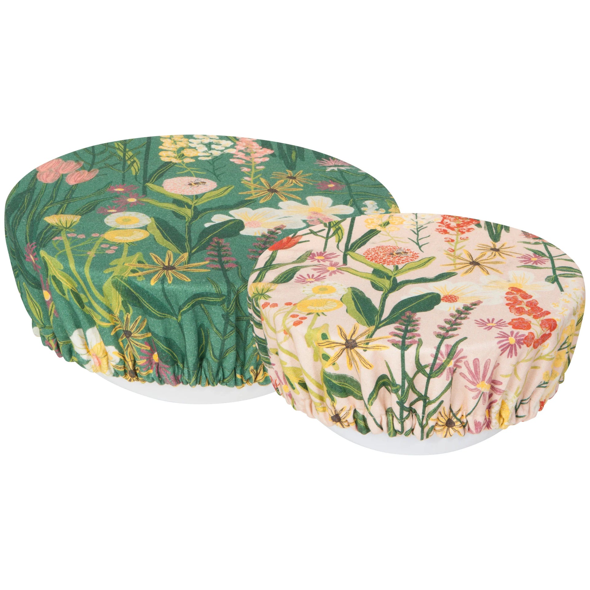 Bees & Blooms Bowl Covers - Set of 2