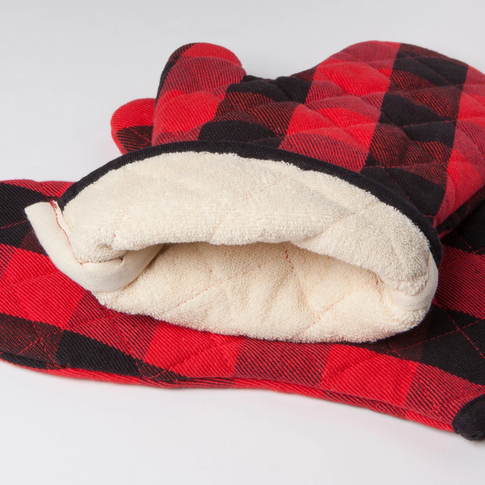 Superior Buffalo Check Red Oven Mitt
