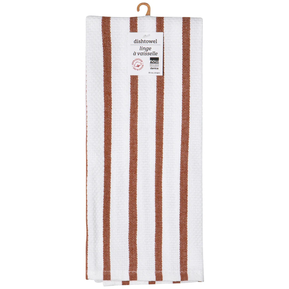 Basketweave Dish Towel - Chestnut Brown