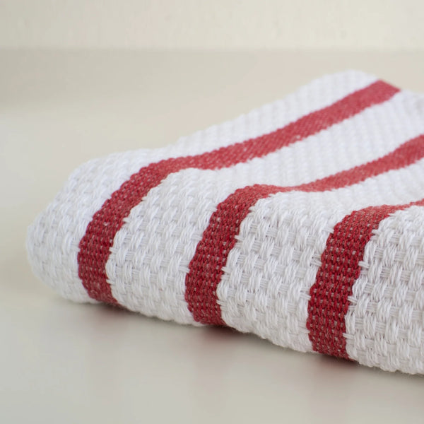 Basketweave Dish Towel - Red
