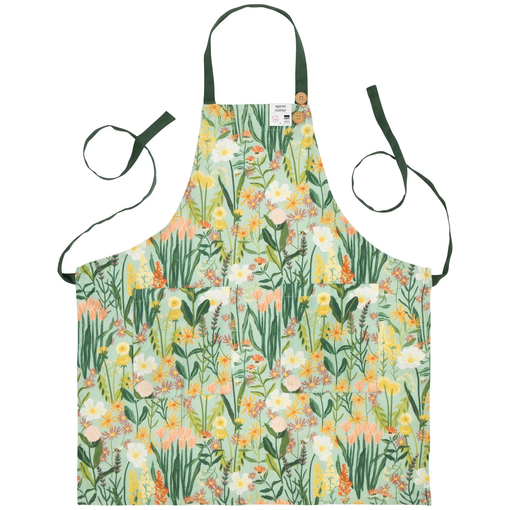 Bees & Blooms Spruce Apron