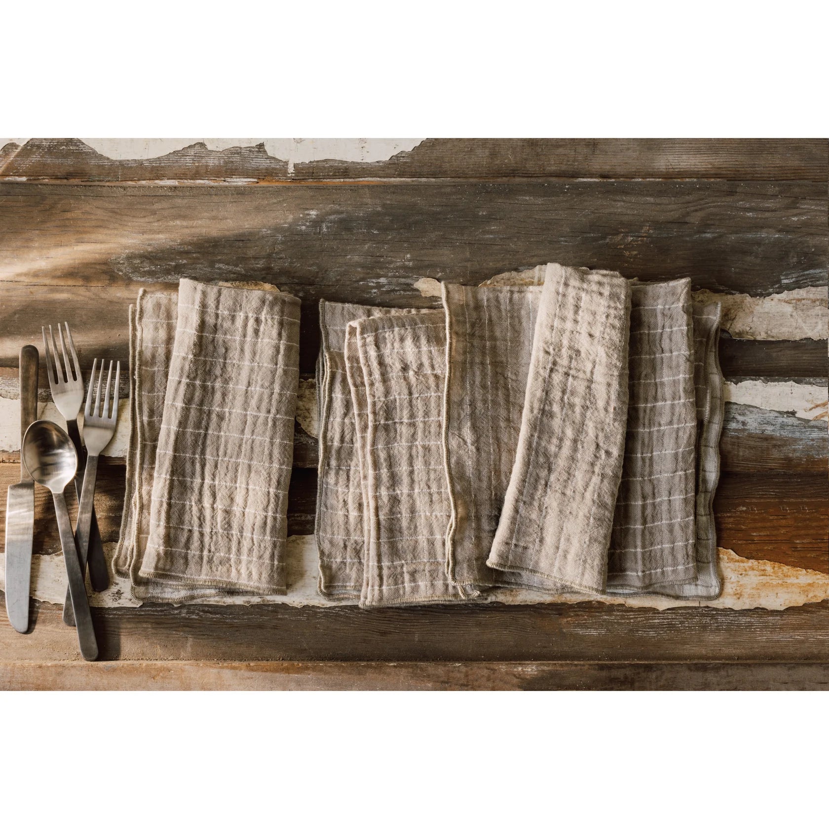 Dove Gray Double Weave Napkins - Set of 4